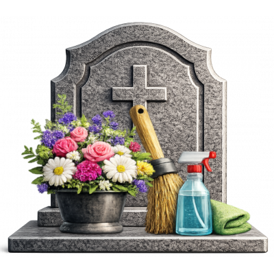 Prestation nettoyage et fleurissement tombe SepulClean.